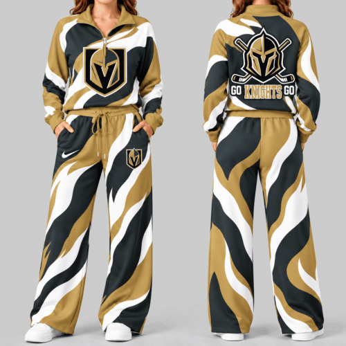 Vegas Golden Knights | NHL Wave Pattern Mascot Quarter Zip Set TD