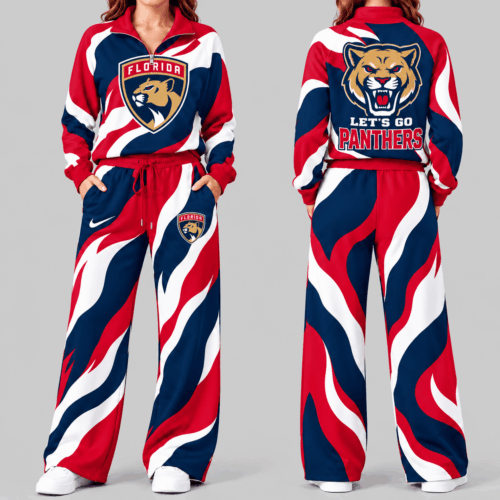 Florida Panthers | NHL Wave Pattern Mascot Quarter Zip Set TD