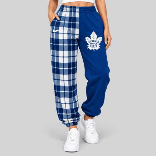 Toronto Maple Leafs | NHL Plaid Split Jogger Pants TD