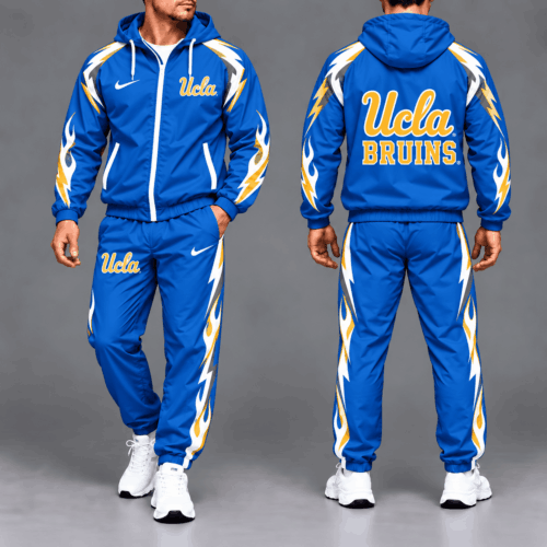 UCLA Bruins | Premium NCAA Elevate Performance Full-Zip Hooded Jacket & Jogger Pants Set NTH1