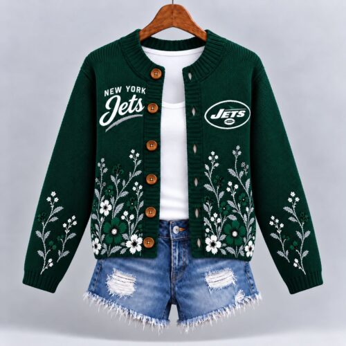 New York Jets | Premium NFL Vintage Wildflower Cardigan