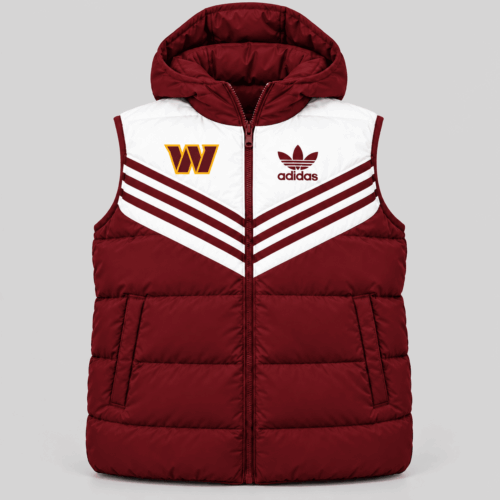 Washington Commanders | NFL Chevron Stripe Hooded Puffer Vest TD