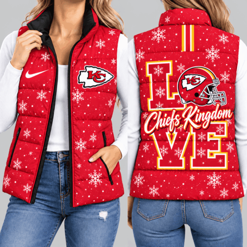 Kansas City Chiefs | NFL Snowflake Love Puffer Vest TD