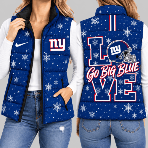 New York Giants | NFL Snowflake Love Puffer Vest TD