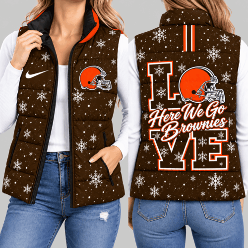 Cleveland Browns | NFL Snowflake Love Puffer Vest TD