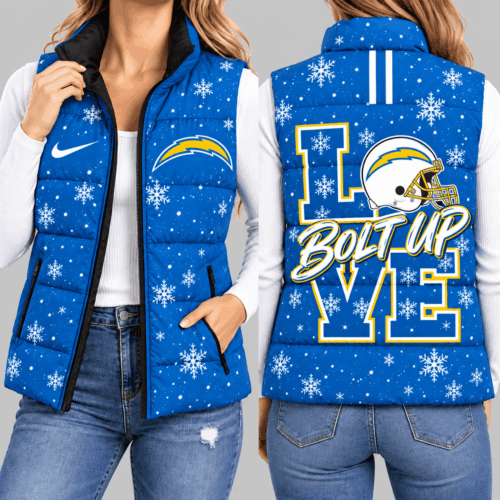 Los Angeles Chargers | NFL Snowflake Love Puffer Vest TD