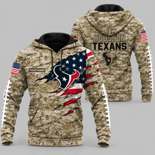 Houston Texans | NFL Camo Flag Claw Mark Hoodie TD