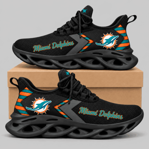 Miami Dolphins | NFL Script Wordmark Wave Sole Sneakers TD