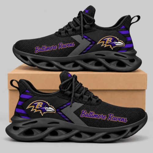 Baltimore Ravens | NFL Script Wordmark Wave Sole Sneakers TD