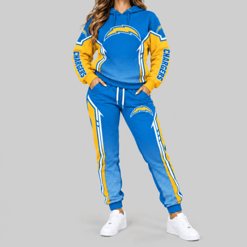 Los Angeles Chargers | NFL Gradient Sleeve Hoodie Jogger Set TD