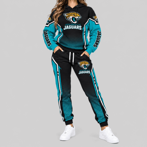 Jacksonville Jaguars | NFL Gradient Sleeve Hoodie Jogger Set TD