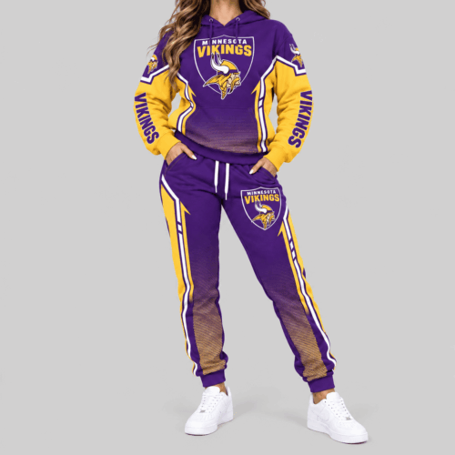 Minnesota Vikings | NFL Gradient Sleeve Hoodie Jogger Set TD