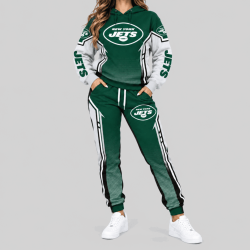 New York Jets | NFL Gradient Sleeve Hoodie Jogger Set TD