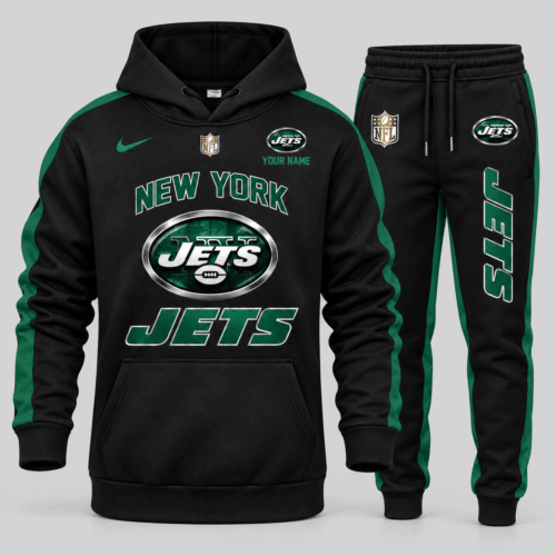 New York Jets | NFL Gold Emblem Hoodie Jogger Set TD