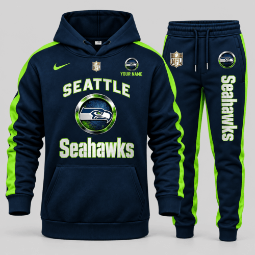 Seattle Seahawks | NFL Gold Emblem Hoodie Jogger Set TD