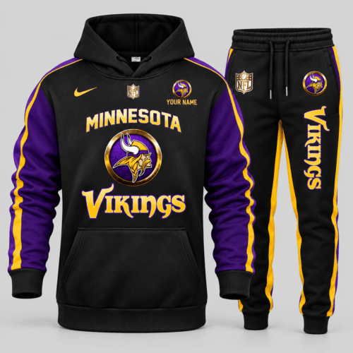 Minnesota Vikings | NFL Gold Emblem Hoodie Jogger Set TD