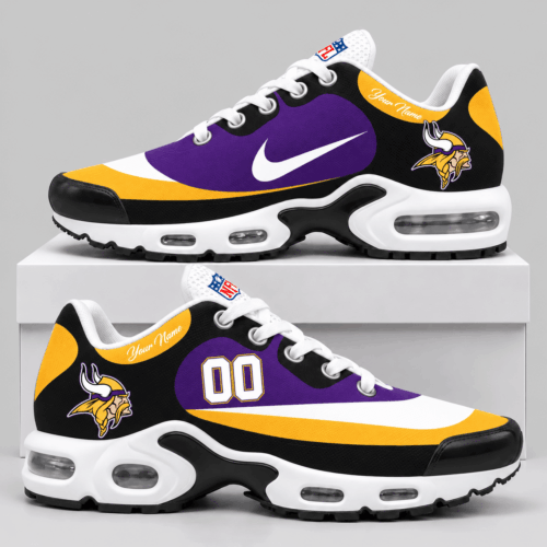 Minnesota Vikings | NFL Custom Name Number Air Cushion Sneakers TD
