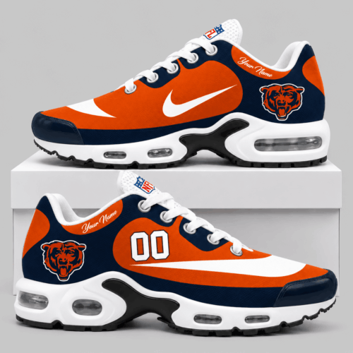 Chicago Bears | NFL Custom Name Number Air Cushion Sneakers TD