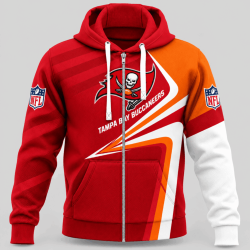 Tampa Bay Buccaneers | NFL Swoosh Wave Zip Hoodie TD