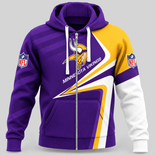 Minnesota Vikings | NFL Swoosh Wave Zip Hoodie TD