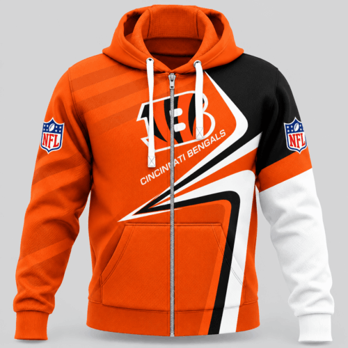 Cincinnati Bengals | NFL Swoosh Wave Zip Hoodie TD