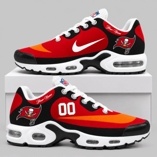 Tampa Bay Buccaneers | NFL Custom Name Number Air Cushion Sneakers TD