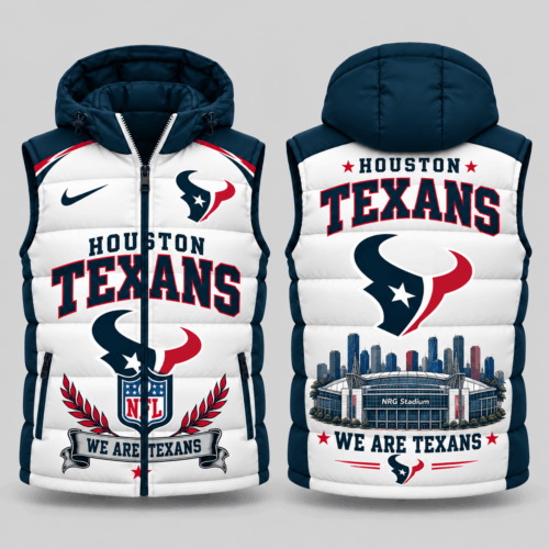 Houston Texans | NFL Winged Crest Hooded Puffer Vest TD