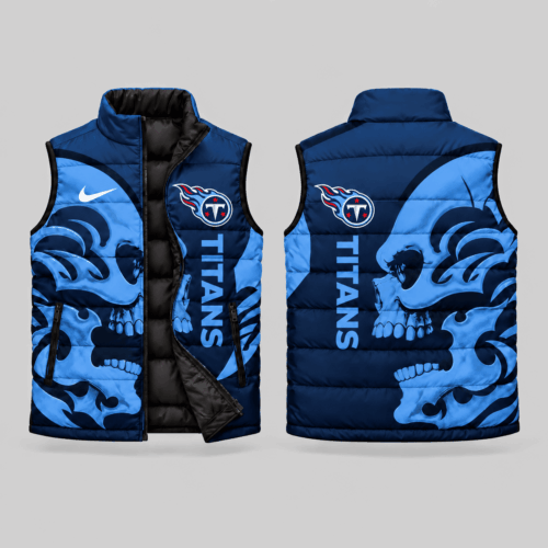 Tennessee Titans | NFL Skull Logo Puffer Vest TD