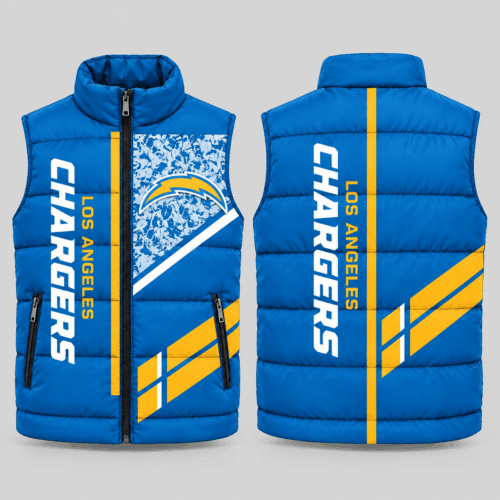 Los Angeles Chargers | NFL Diagonal Stripe Wordmark Puffer Vest TD