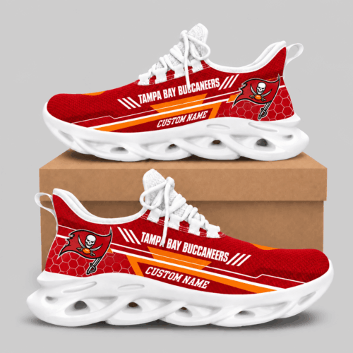 Tampa Bay Buccaneers | NFL Custom Name Wave Sole Sneakers TD