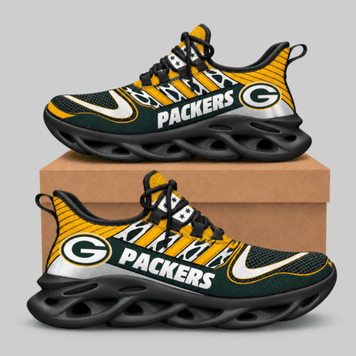 Green Bay Packers | NFL Swoosh Wordmark Wave Sole Sneakers TD