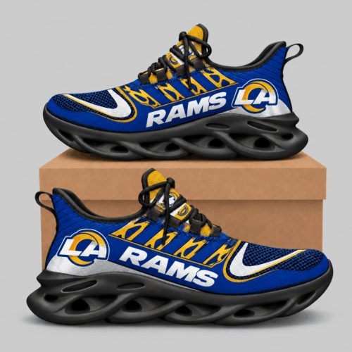 Los Angeles Rams | NFL Swoosh Wordmark Wave Sole Sneakers TD