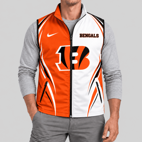 Cincinnati Bengals | NFL Swoosh Panel Softshell Vest TD