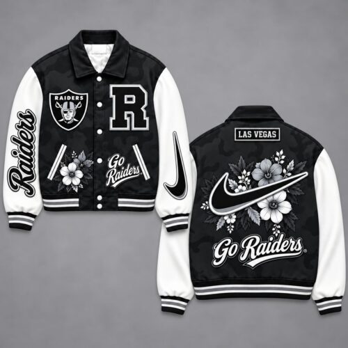 Las Vegas Raiders | Premium NFL Floral Varsity Jacket NY
