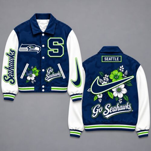 Seattle Seahawks | Premium NFL Floral Varsity Jacket NY