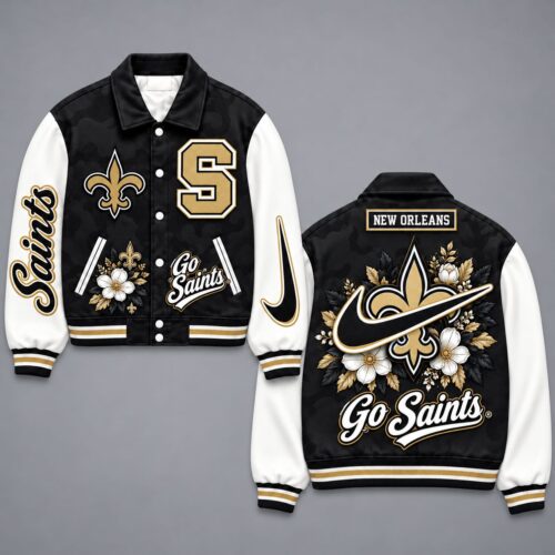 New Orleans Saints | Premium NFL Floral Varsity Jacket NY