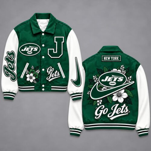 New York Jets | Premium NFL Floral Varsity Jacket NY