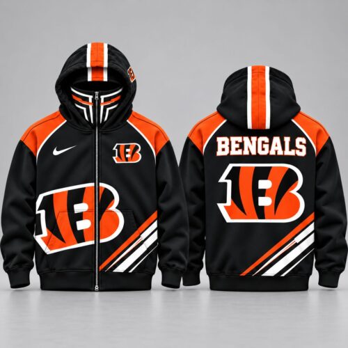Cincinnati Bengals | Premium NFL Athletic Full Zip Hooded Jacket NY