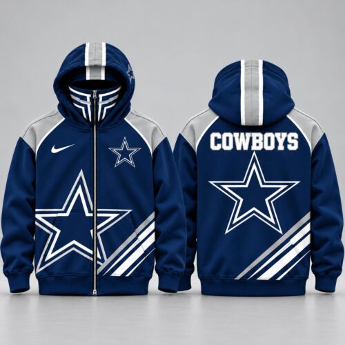 Dallas Cowboys | Premium NFL Athletic Full Zip Hooded Jacket NY