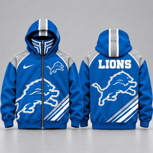 Detroit Lions | Premium NFL Athletic Full Zip Hooded Jacket NY