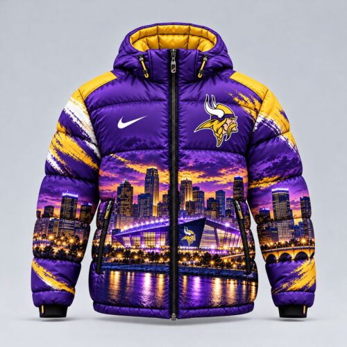 Minnesota Vikings | Premium NFL Game Day Ready Hooded Puffer Jacket NY