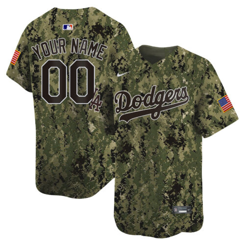 Los Angeles Dodgers USMC Alternate Vapor Premier Limited Custom Jersey