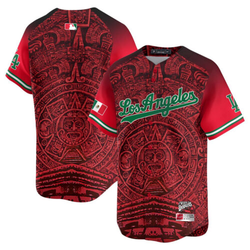 Los Angeles Dodgers Mexican Heritage Night Jersey – Piedra del Sol
