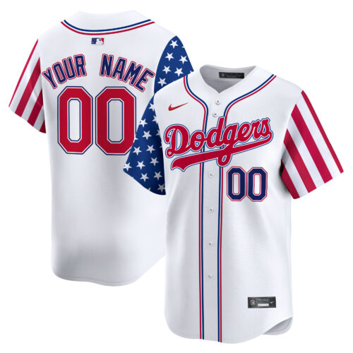 Los Angeles Dodgers 2025 Independence Day Vapor Premier Limited Custom Jersey V2 - All Stitched
