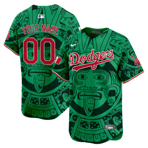 Los Angeles Dodgers Aztec Mexico Vapor Premier Limited Custom Jersey - Printed