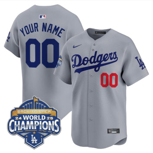 Los Angeles Dodgers 2025 Back-To-Back Champions Vapor Premier Limited Custom Jersey - All Stitched
