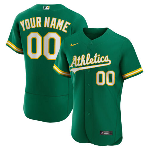 Oakland Athletics Green Custom Jersey - All Stitched