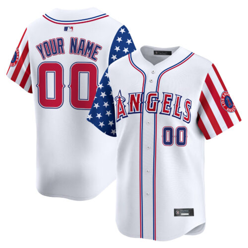 Los Angeles Angels 2025 Independence Day Vapor Premier Limited Custom Jersey - All Stitched