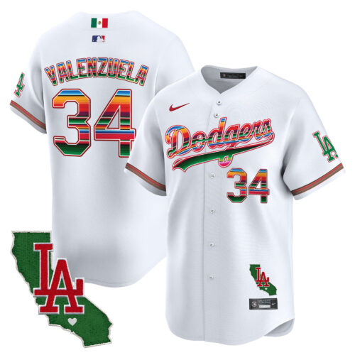 Men's Los Angeles Dodgers Mexico California Patch Vapor Premier Limited Jersey V2 - All Stitched