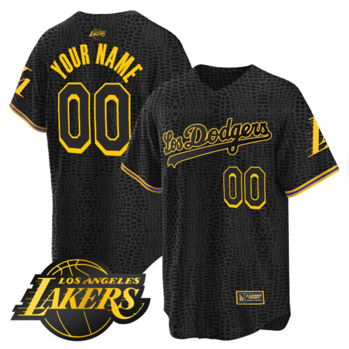 Los Los Angeles Dodgers Cool Base Mamba Custom Jersey - All Stitched